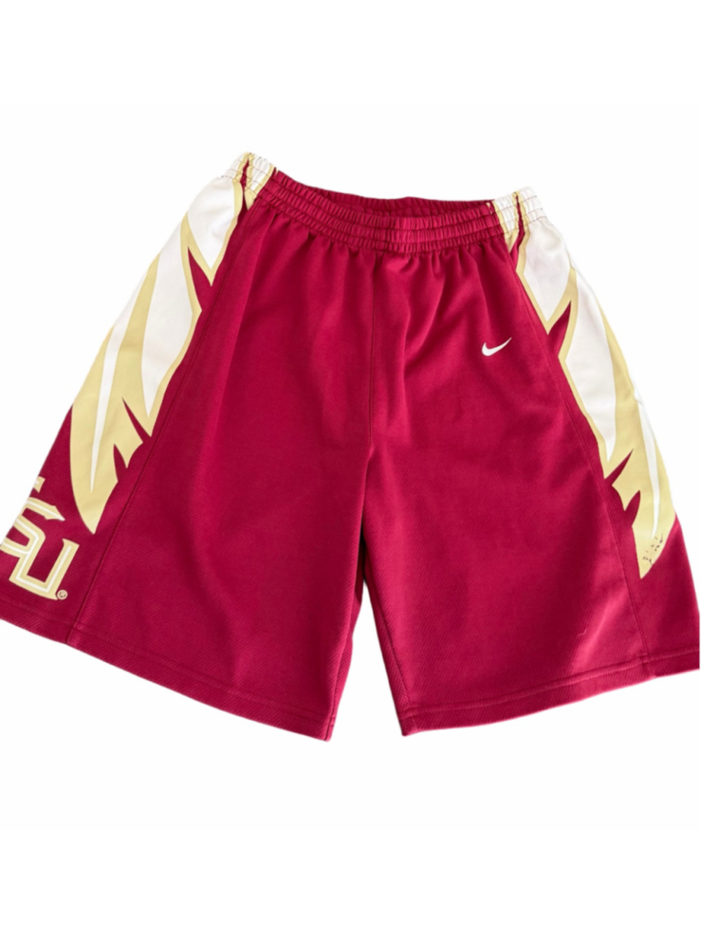 Nike FSU Florida State Seminoles Basketball Shorts Youth Medium M 12/14 Red Gold